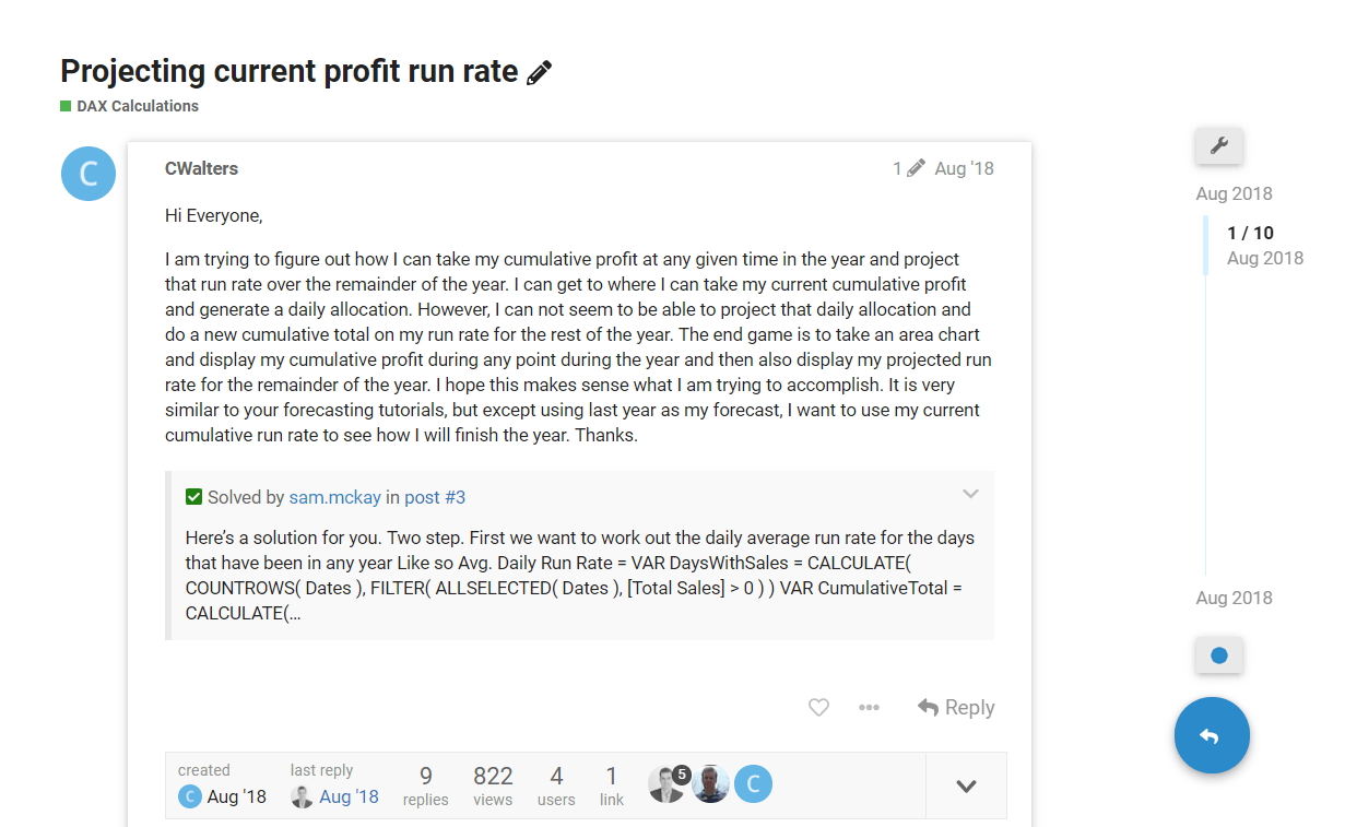 Profit Run Rate Enterprise DNA Forum