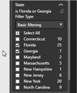 florida and georgia filtering