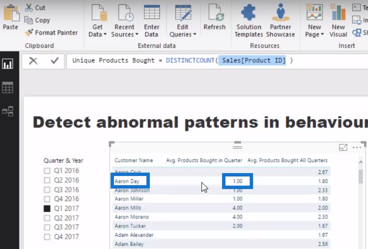 power bi data sets