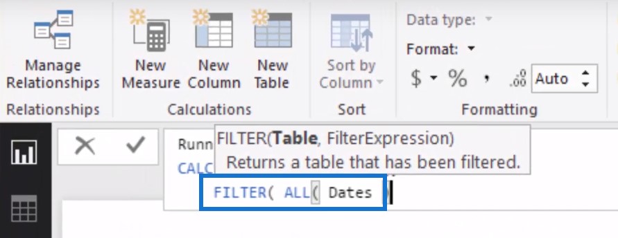 running totals in power bi