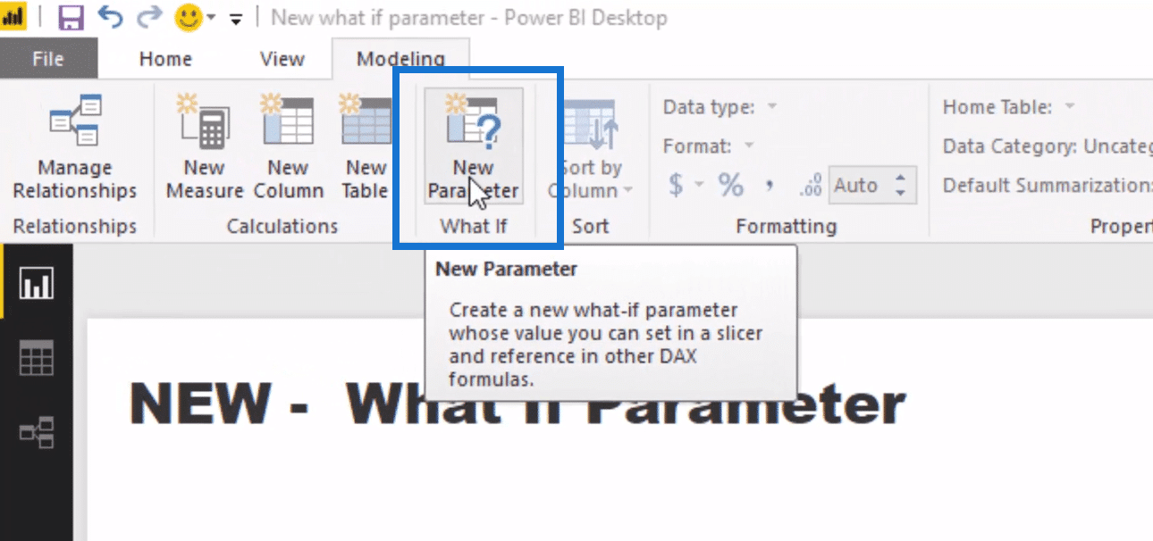 power bi what if