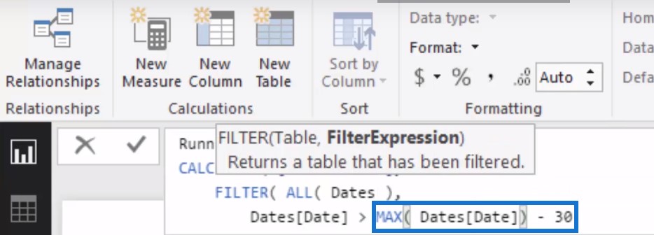 running totals in power bi