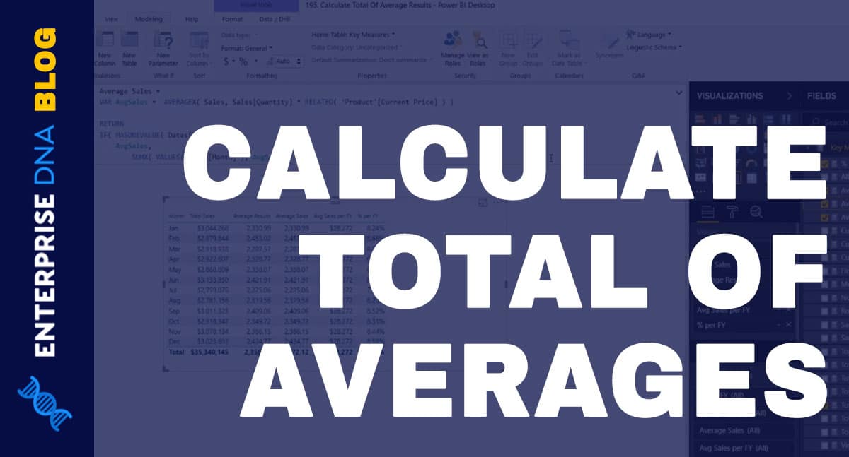 DAX Calculations: Total Of Average Results