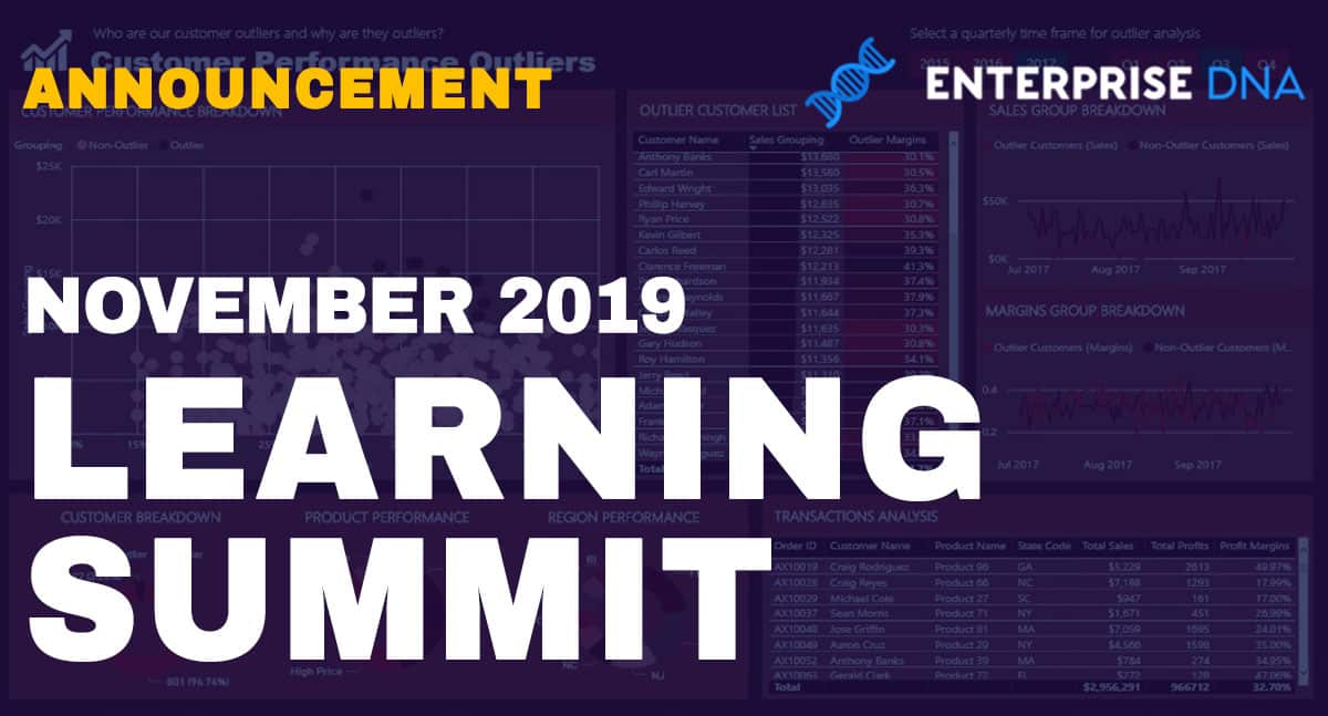 Enterprise DNA Free Learning Summit November 2019