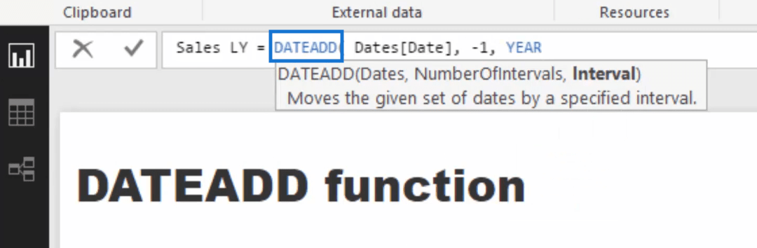 using dateadd function in a formula