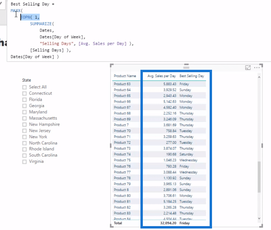 power bi topn