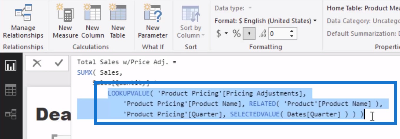 Power BI DAX functions