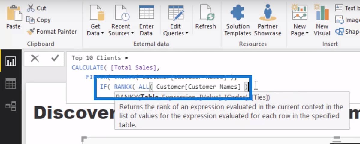 RANKX in Power BI