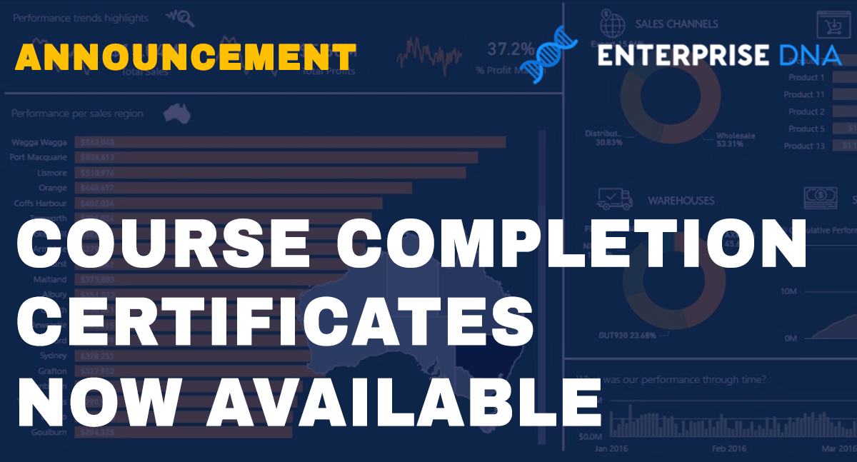 Course Completion Certificates Now Available At Enterprise DNA Online
