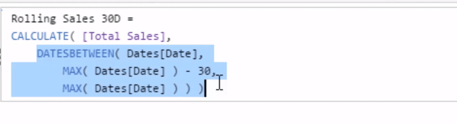 power bi DATESBETWEEN