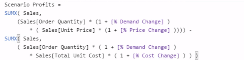 power bi sensitivity analysis