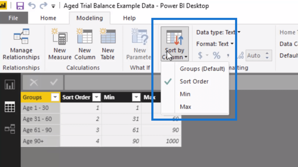 Power BI Grouping Technique: Aged Trial Balance Using DAX – Master Data ...