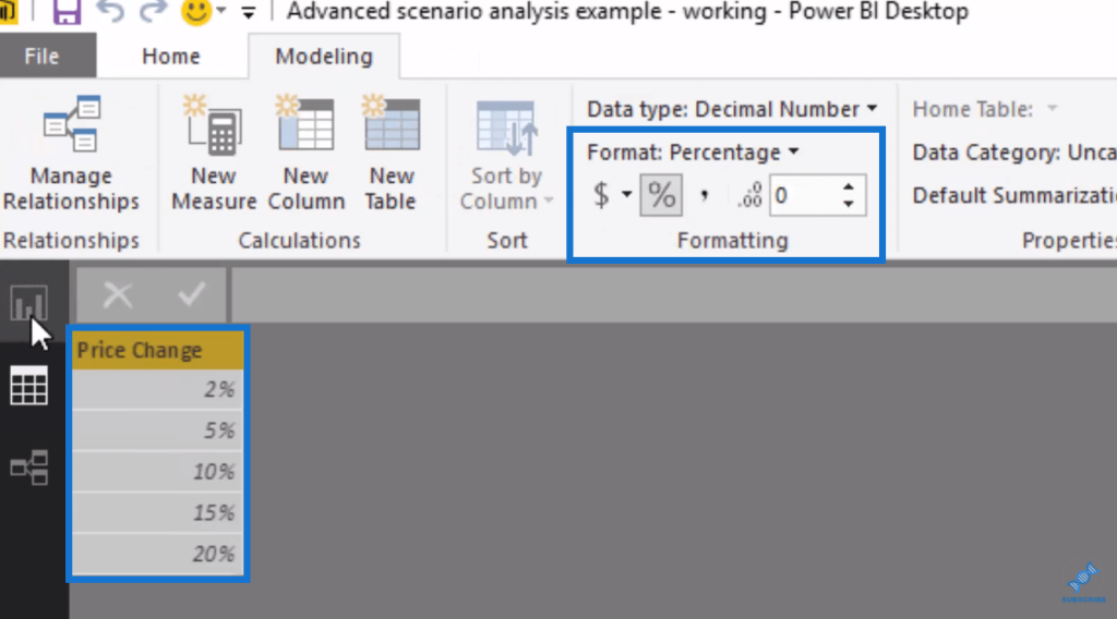 power bi data model