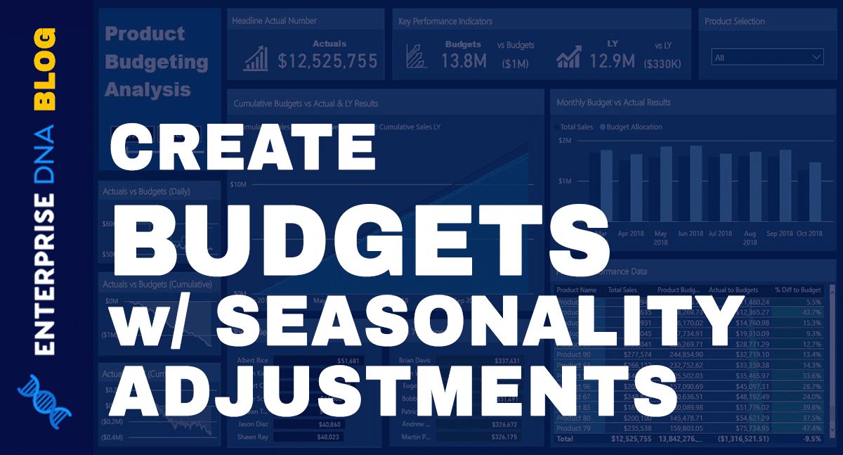 How To Create Budgets With Seasonality Impact Using Power BI