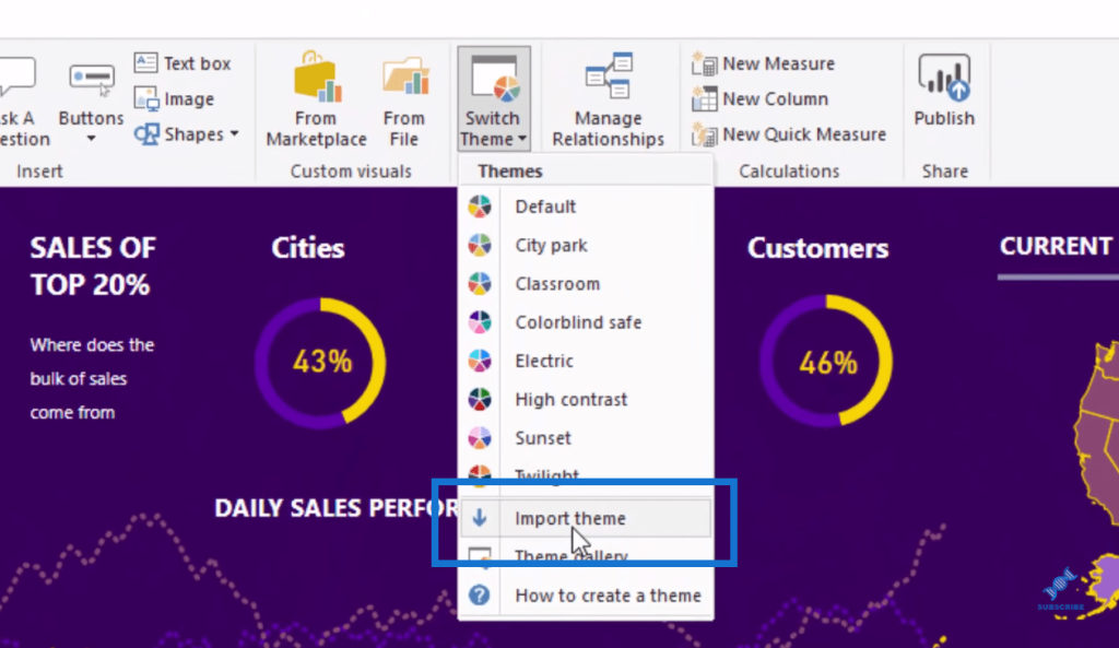 power bi color palette