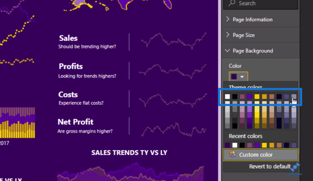 power bi color palette