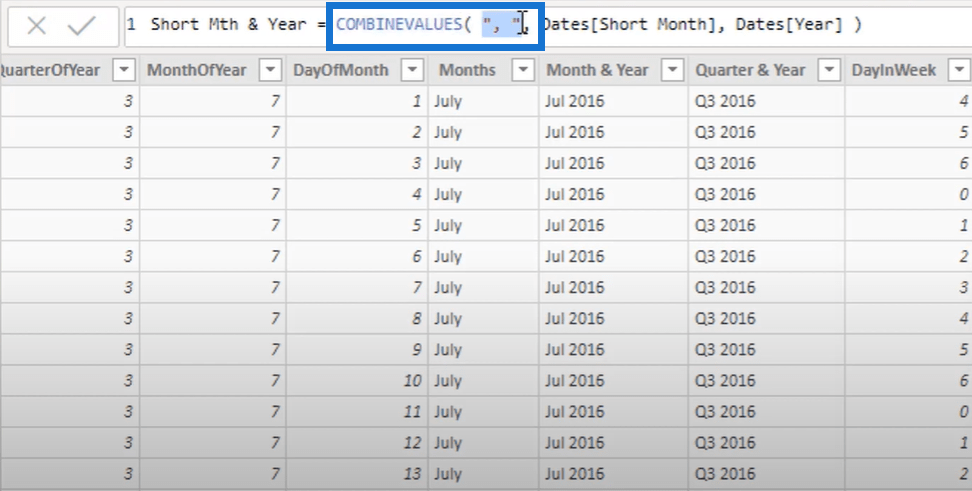 combine values DAX, concatenate in power bi screenshot 1