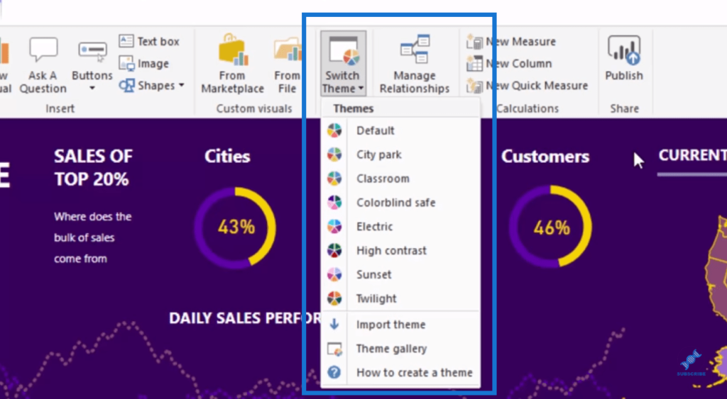 power bi color palette