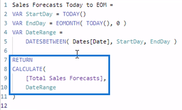 CRM forecast