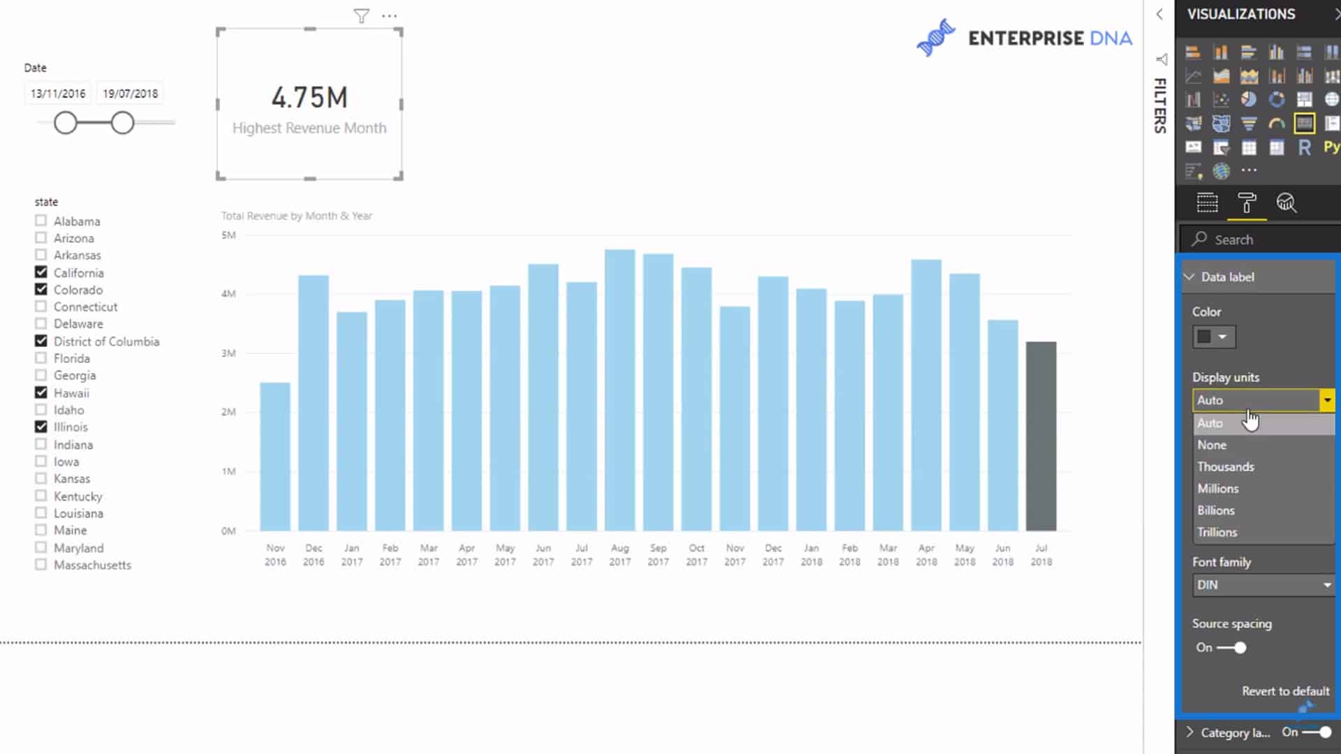 Power Bi Data Visualization Technique Creating A Dynamic Heading Or Title Master Data Skills Ai 4073