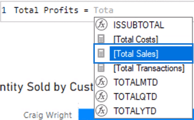 calculation in power bi