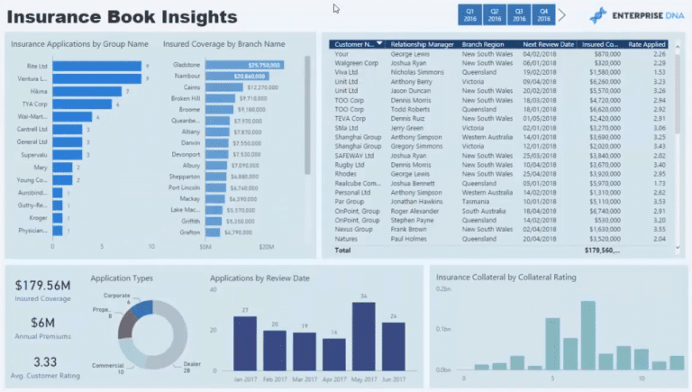 Insurance Application Reports In Power Bi – Master Data Skills + Ai