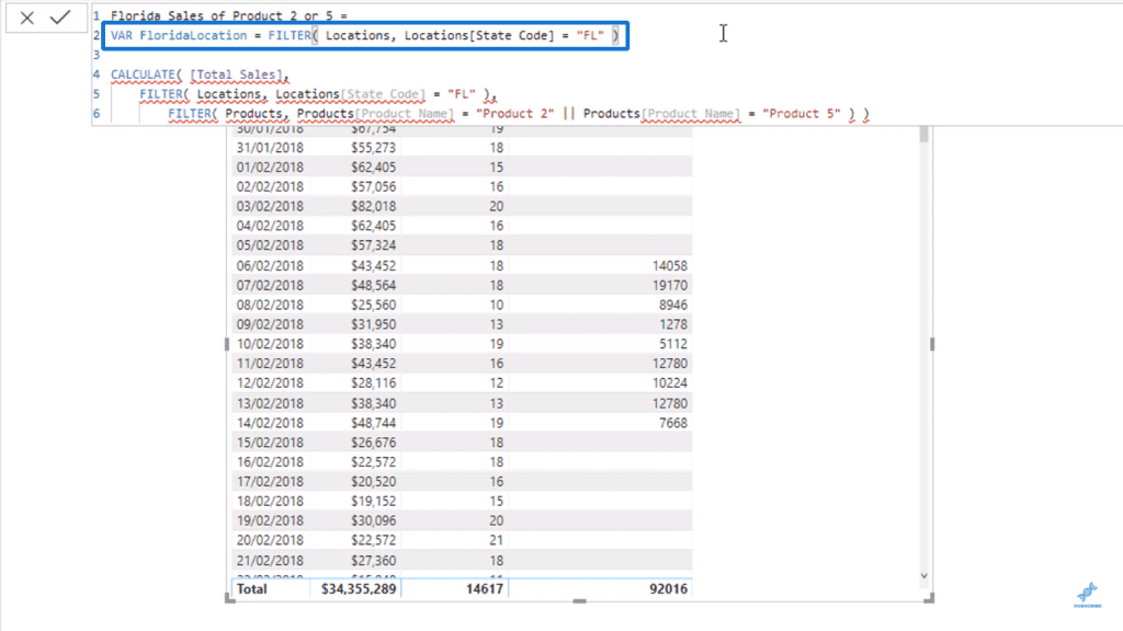 Creating FloridaLocation variable