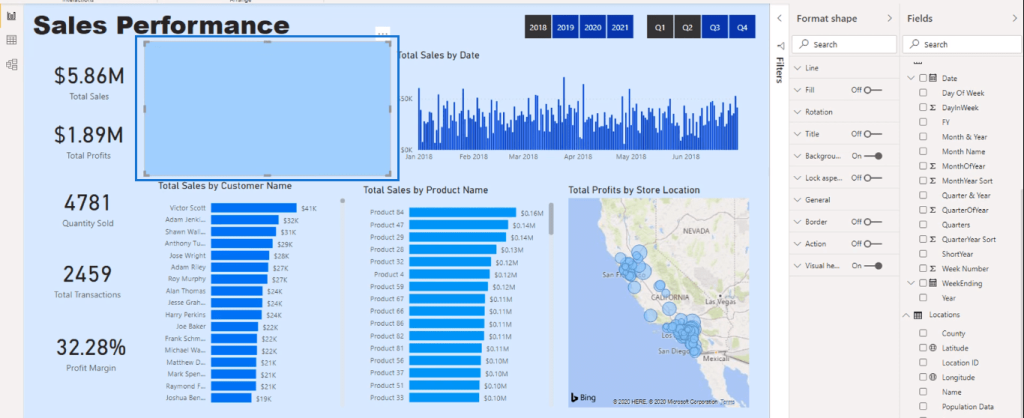 color themes in power bi