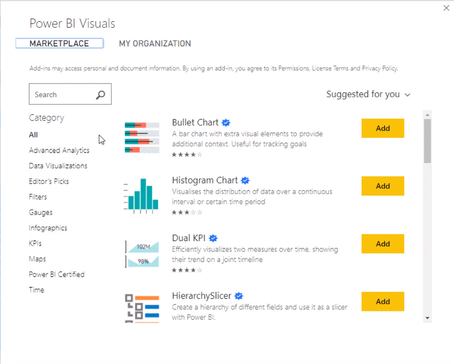 Custom Visuals for Power BI