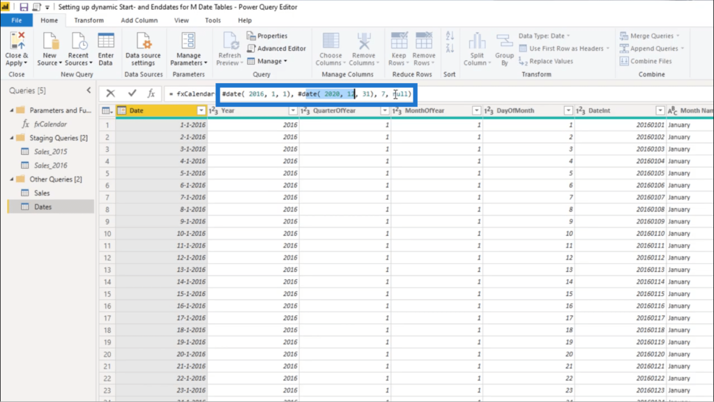 power query date, date parameter in power bi screenshot