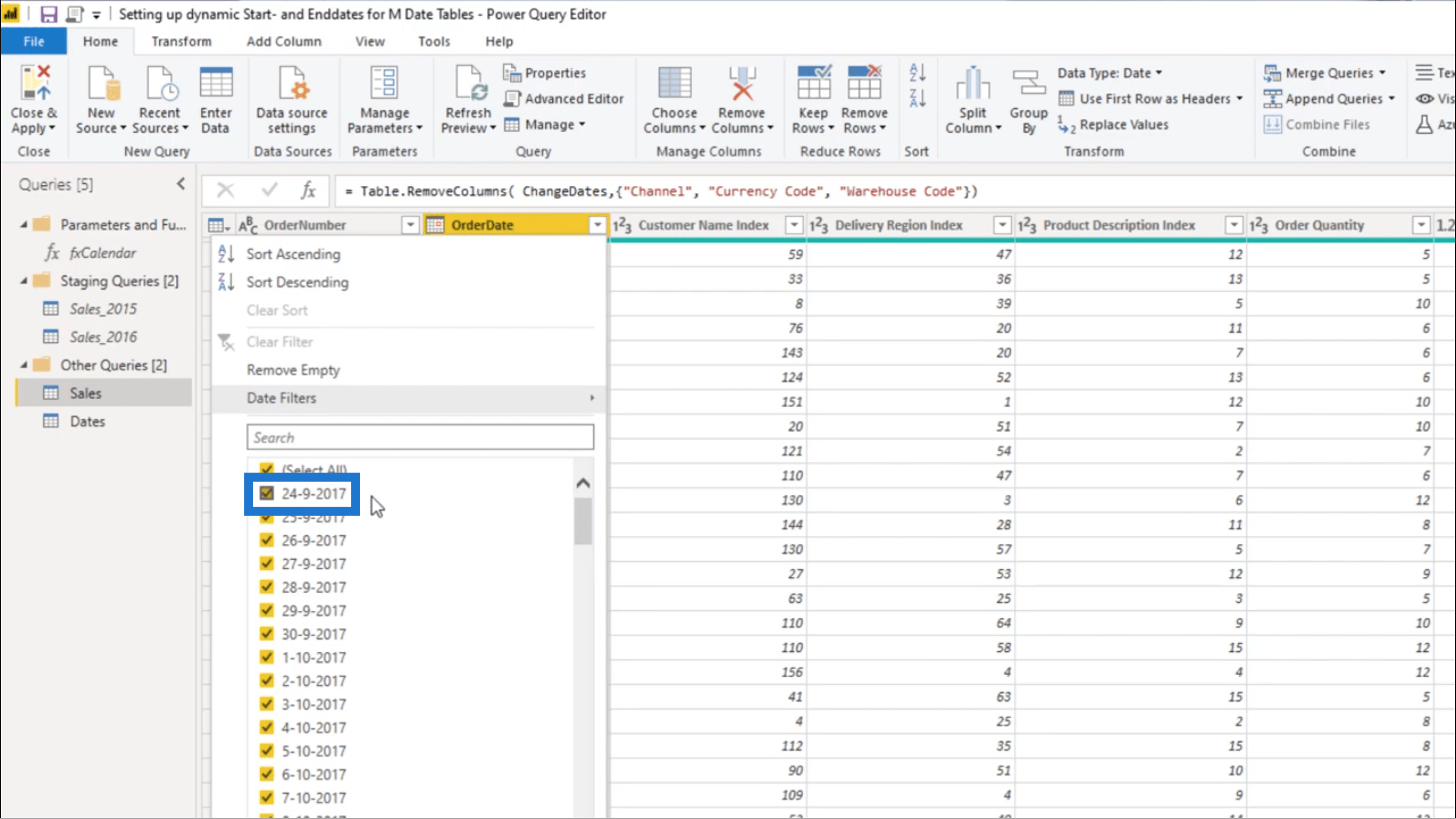 Using A Dynamic StartDate & EndDate For Power BI Query Date Tables