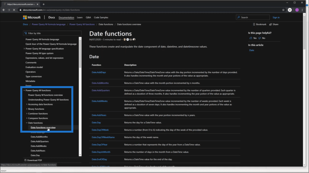 power query date