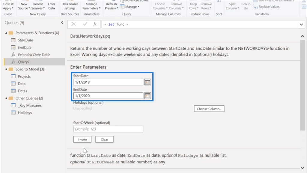 calculate workdays