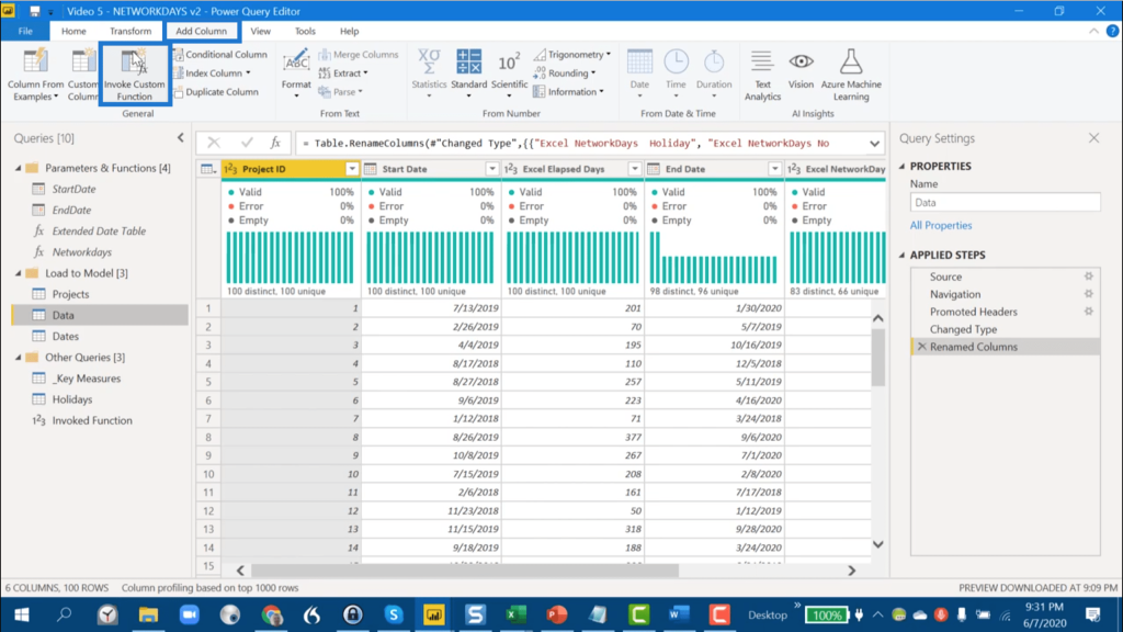 calculate workdays