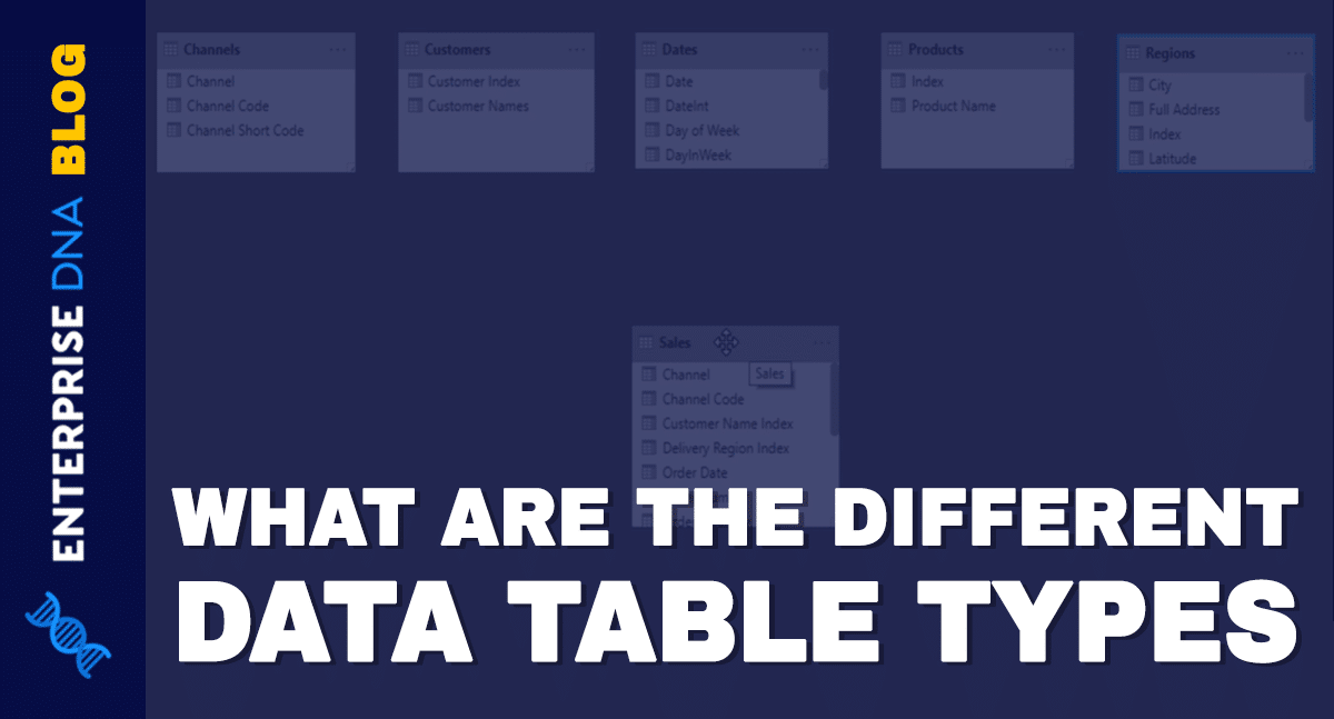 What Are The Different Data Table Types In Power BI?