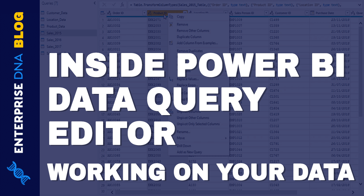How The Query Editor Works In Power BI