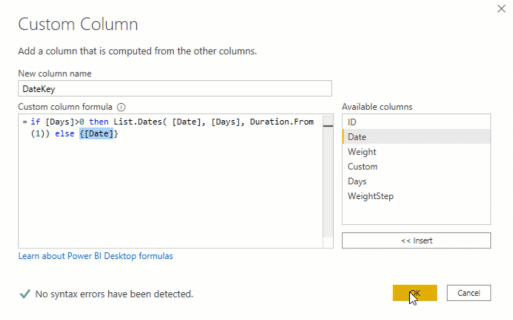 power query formula