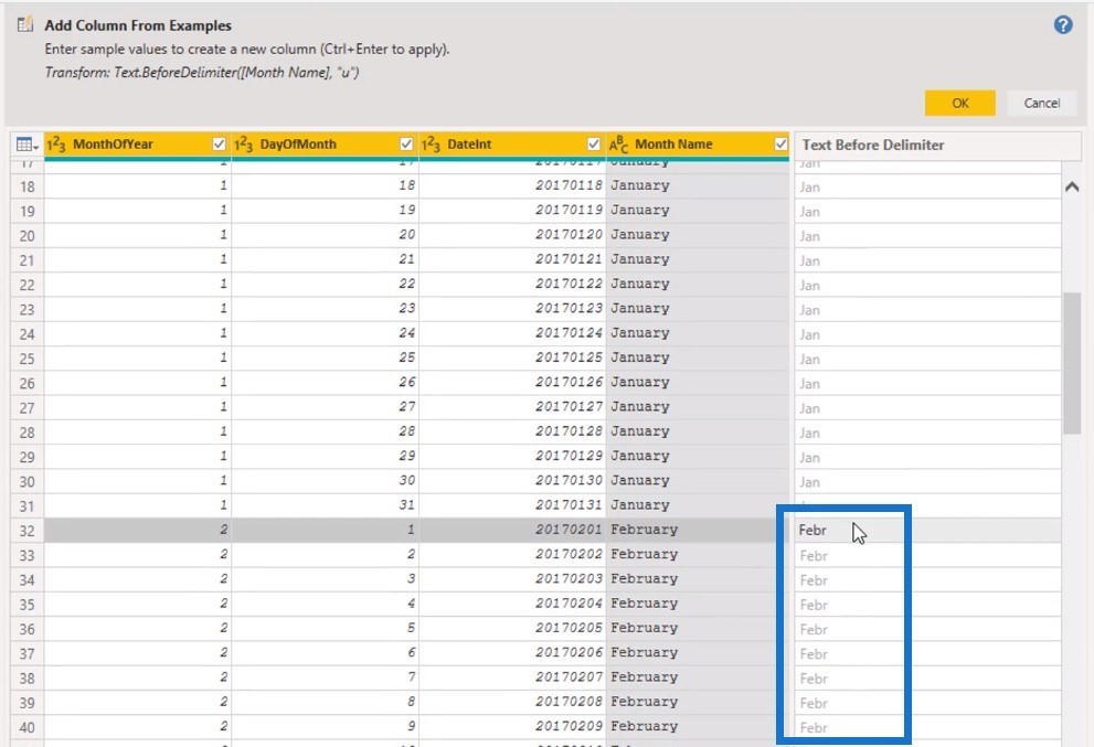 power bi date tables