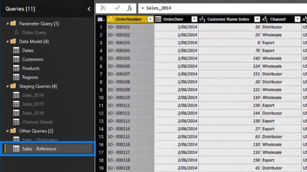 renaming the referenced queries in power BI