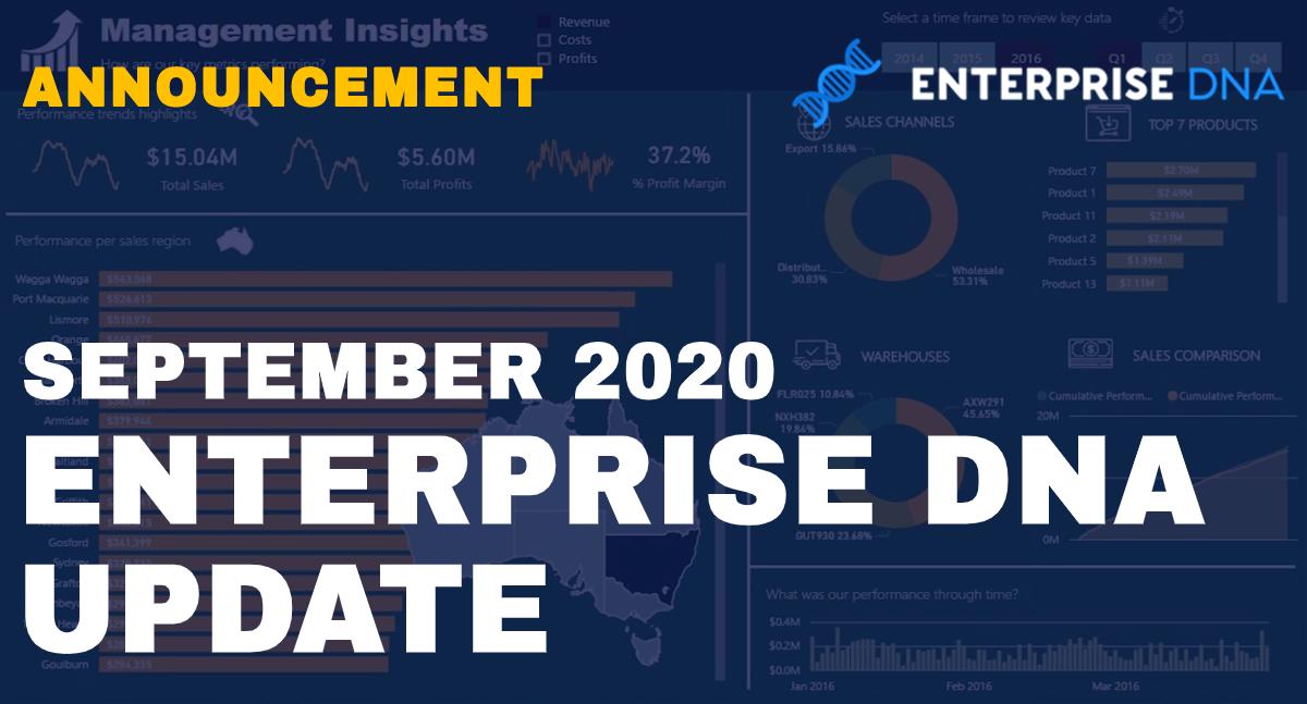 Enterprise DNA Update – September, 2020