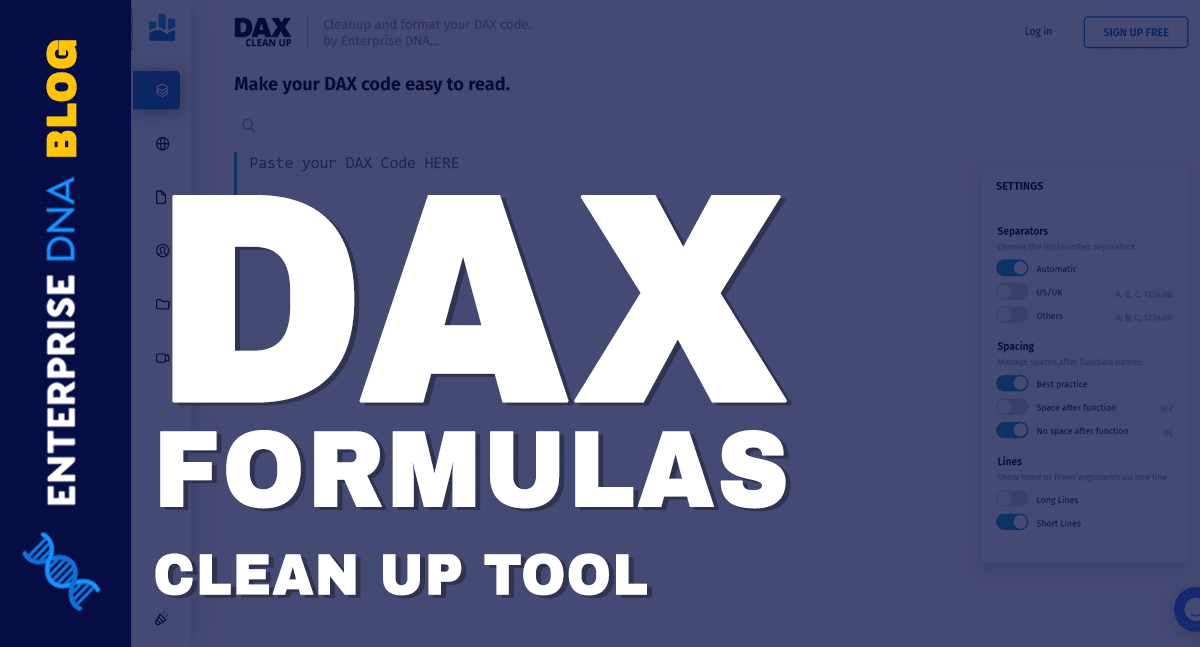 DAX Formulas Clean Up Tool