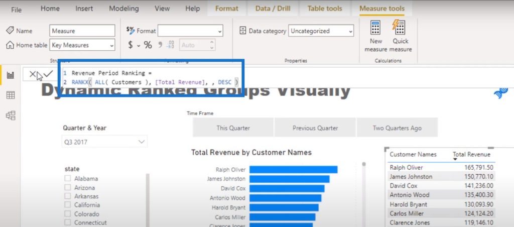 ranking in Power BI