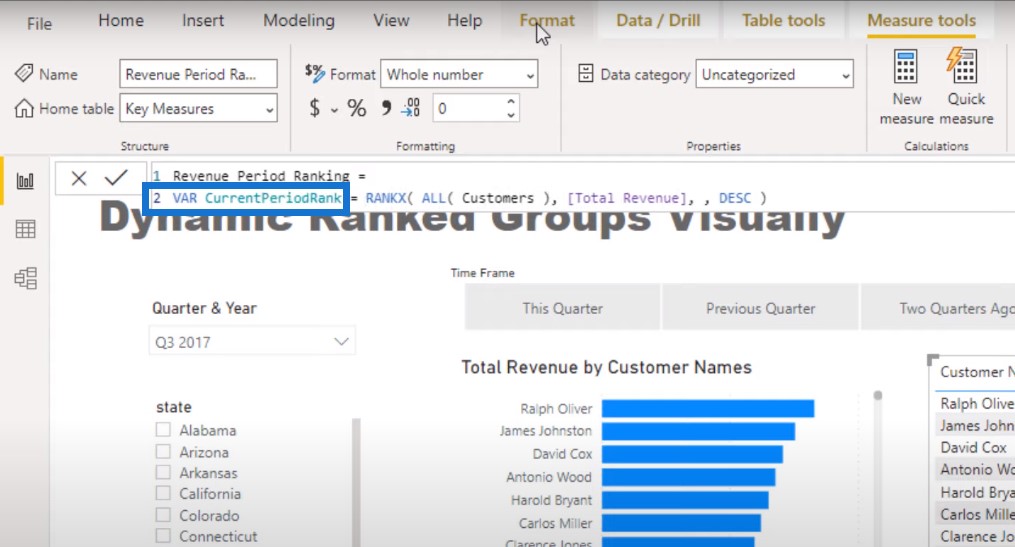 ranking in Power BI