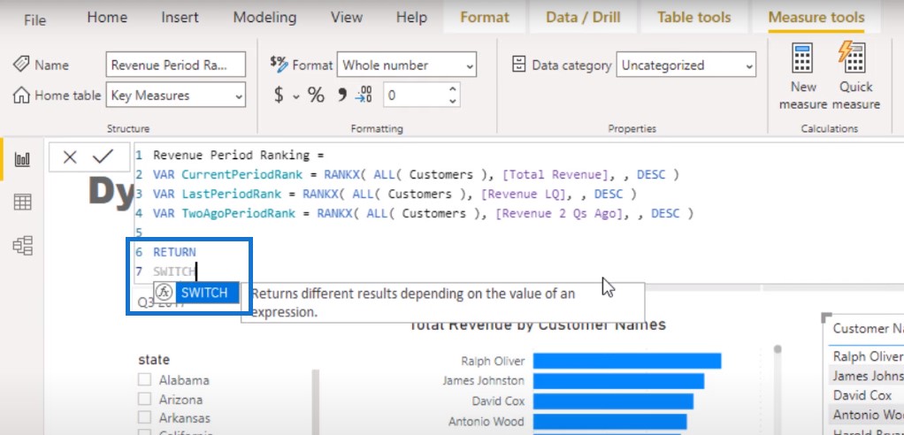 ranking in Power BI