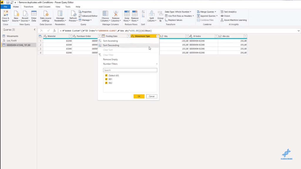 power bi power query