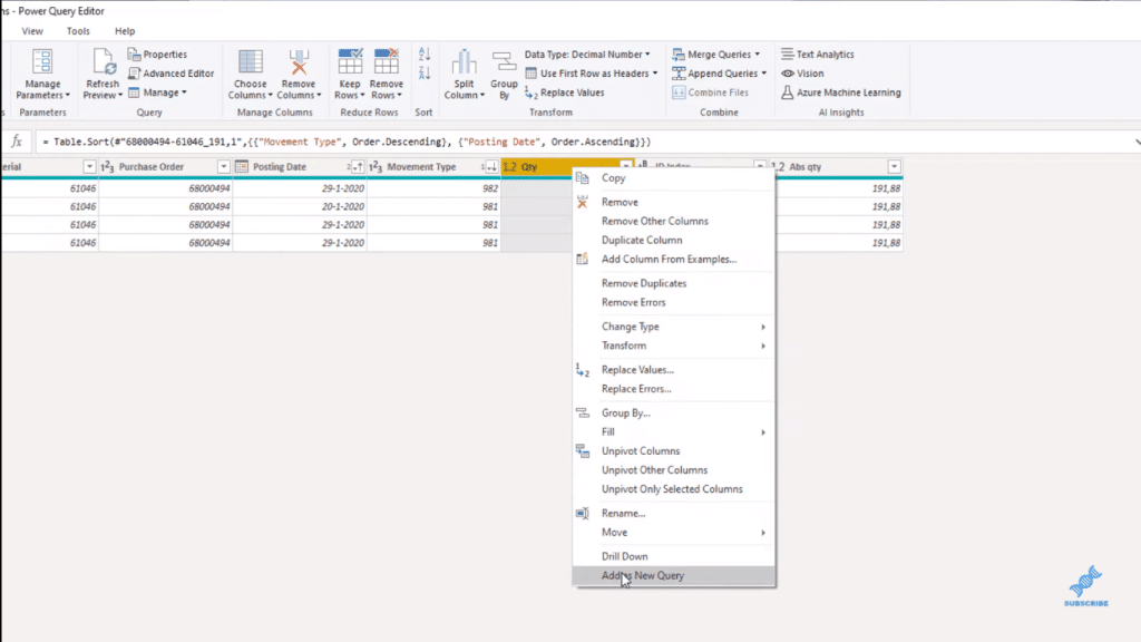 power bi power query