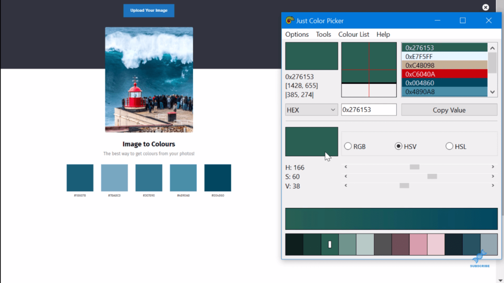 color hex codes picker