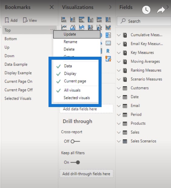 bookmark in Power BI