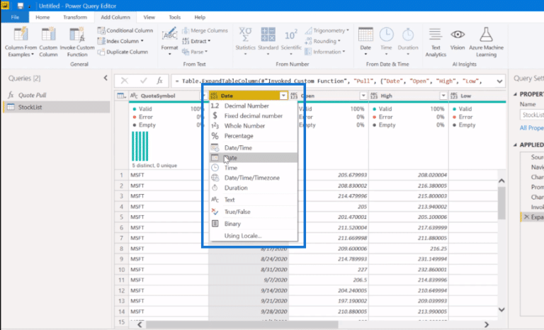 Stock Quote App – Dynamic, Fast & Easy In Power Bi – Master Data Skills 