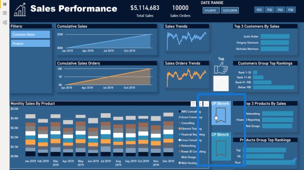 bookmark in Power BI